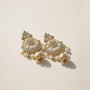 High Gold Plated Earrings With Maangtika