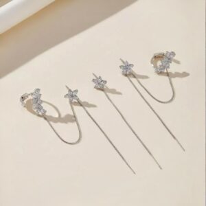 Korean Tassel Flower Chain Ear Cuff