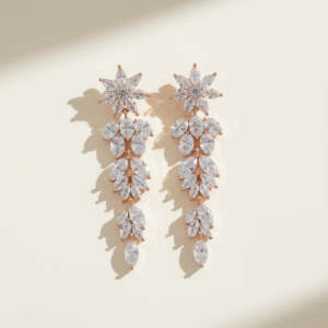 Silver-Plated Contemporary Chandelier Earrings