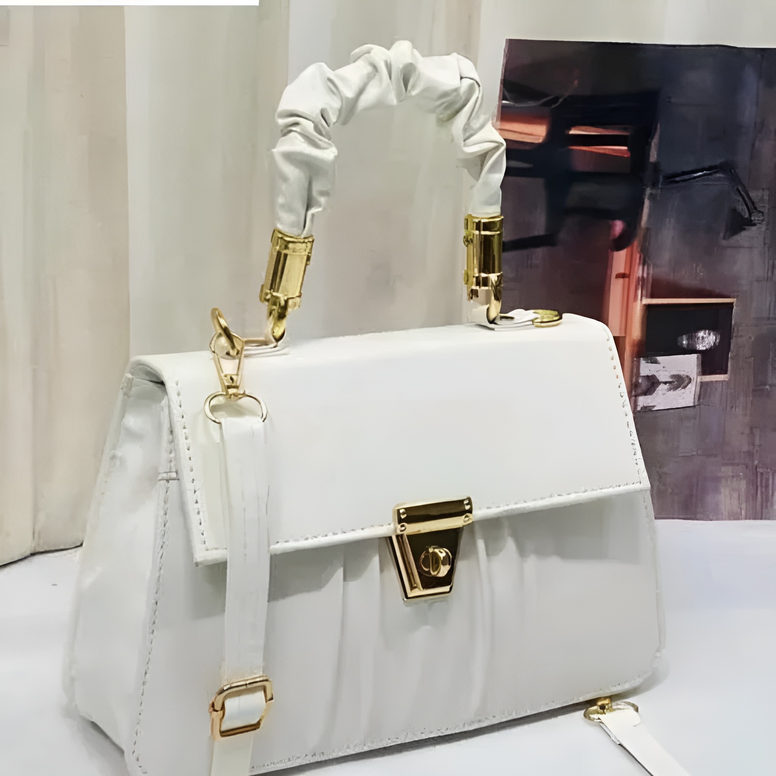 Self Design Handbag With 1 Compartment