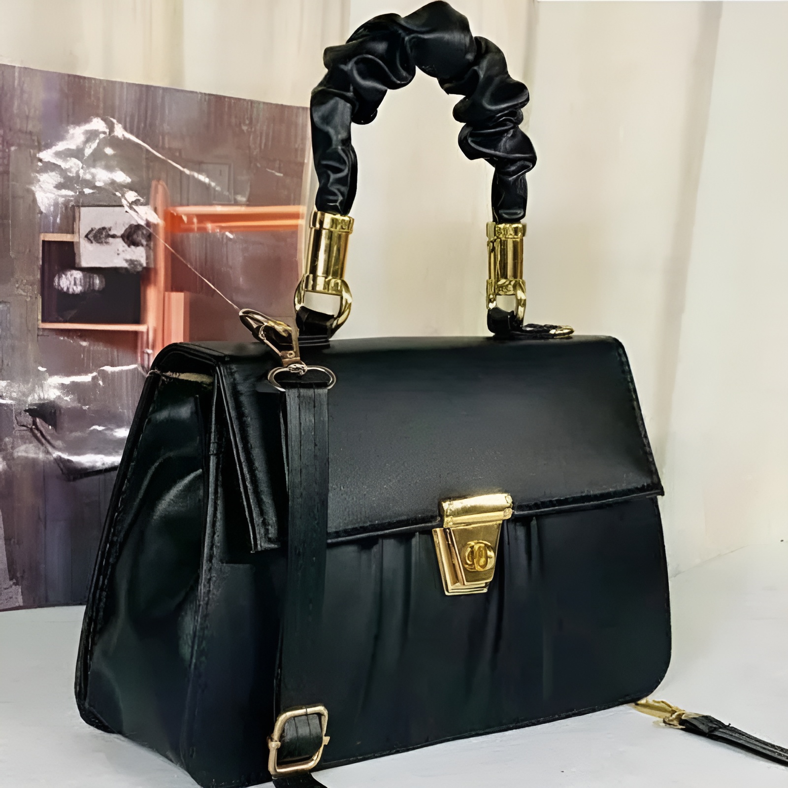 Self Design Handbag With 1 Compartment